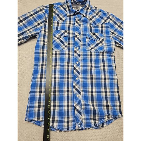 Wrangler Shirt Mens Small Pearl Snap Western 20x Competition Advanced Comfort - Picture 2 of 7